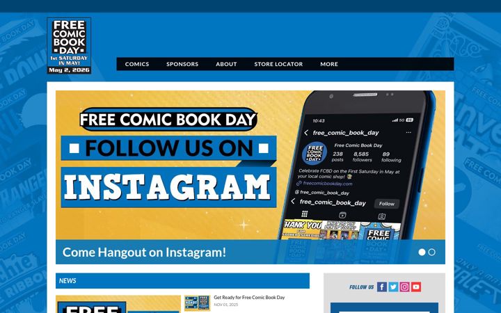 Screenshot of freecomicbookday.com