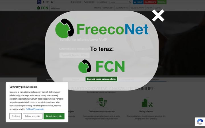 Screenshot of freeconet.pl