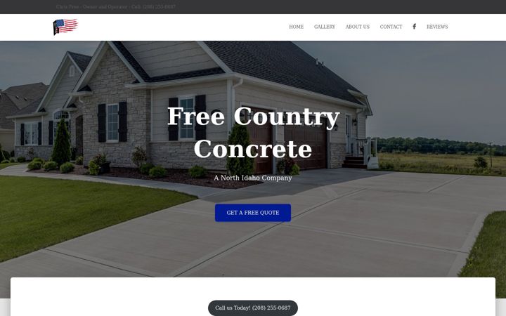 Screenshot of freecountryconcrete.com