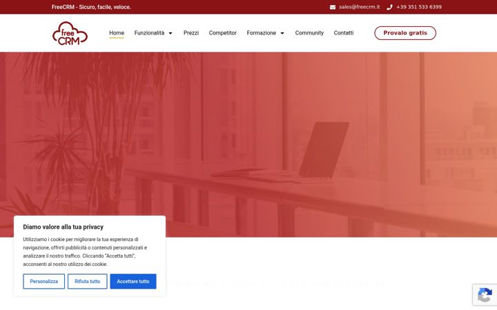Screenshot of freecrm.it