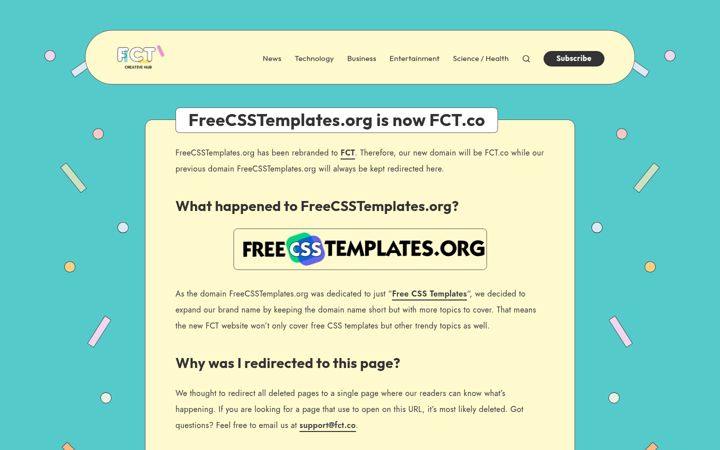 Képernyőkép: freecsstemplates.org