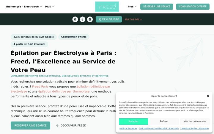Screenshot of freed.paris