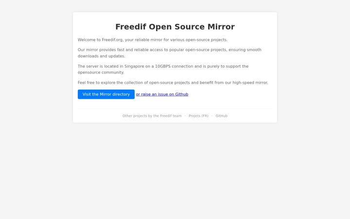Screenshot of freedif.org