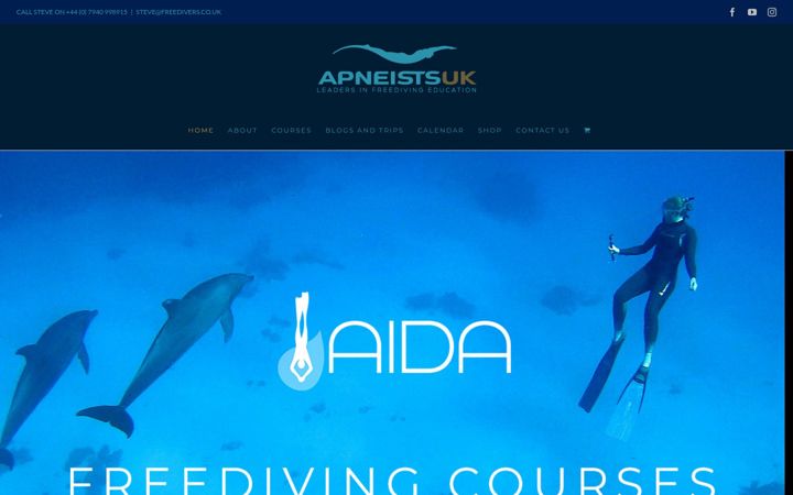 Captura de pantalla de freedivers.co.uk