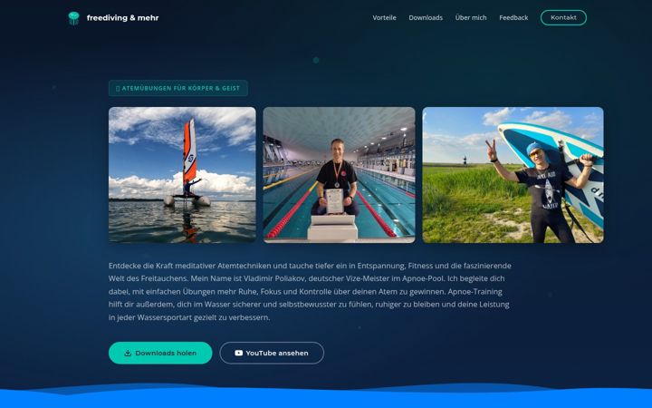 Screenshot of freediving-lernen.de