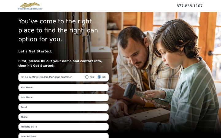 Screenshot of freedom.com