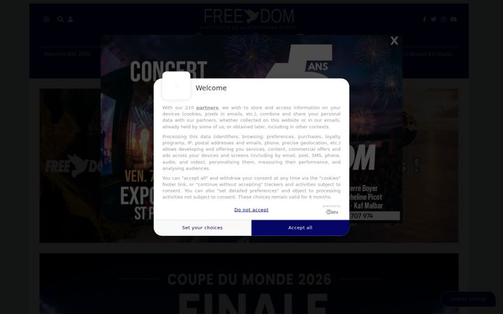 Screenshot of freedom.fr