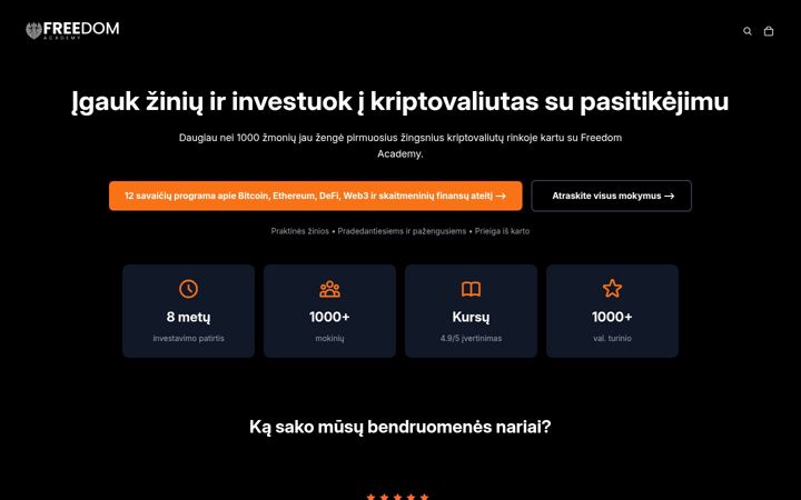 Screenshot of freedomacademy.lt