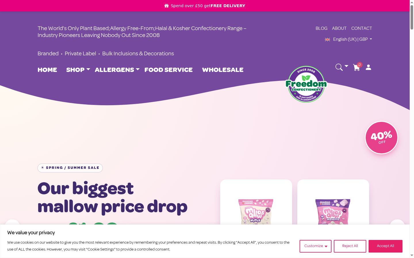 Screenshot of the consent banner shown before any interaction
