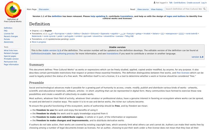 Screenshot of freedomdefined.org