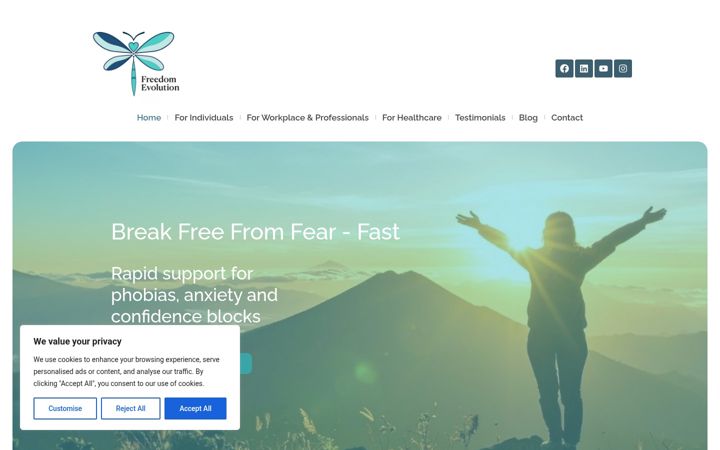 Captura de pantalla de freedomevolution.co.uk