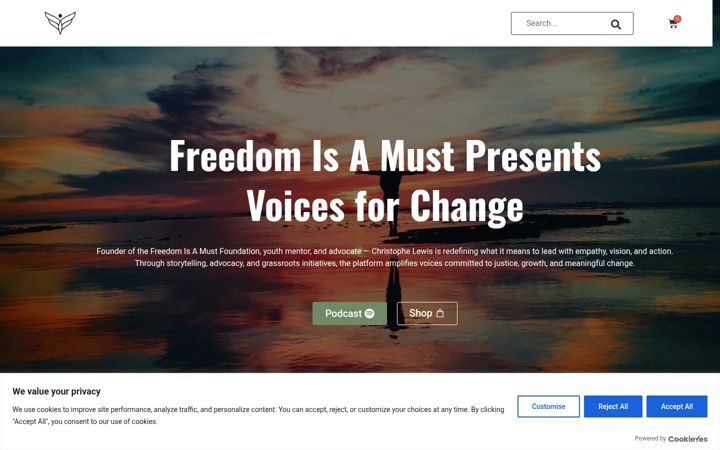 Screenshot van freedomisamust.net