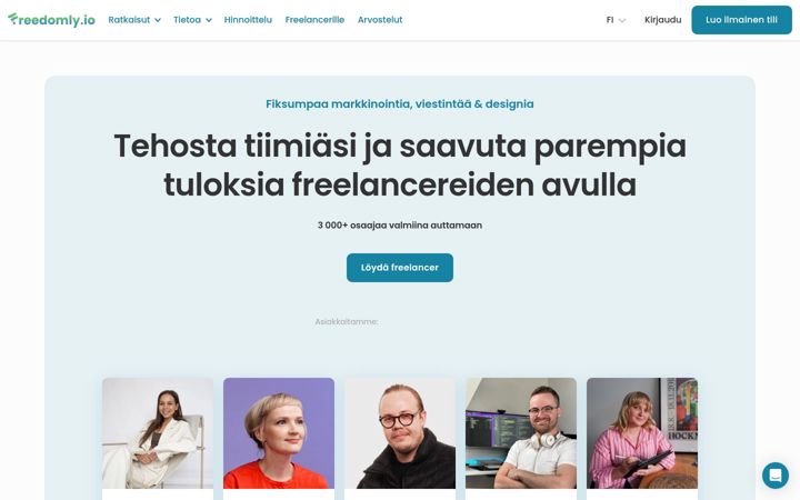 Ekraanipilt saidist freedomly.io