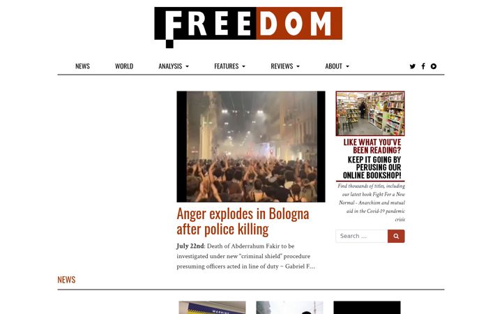 Screenshot of freedomnews.org.uk