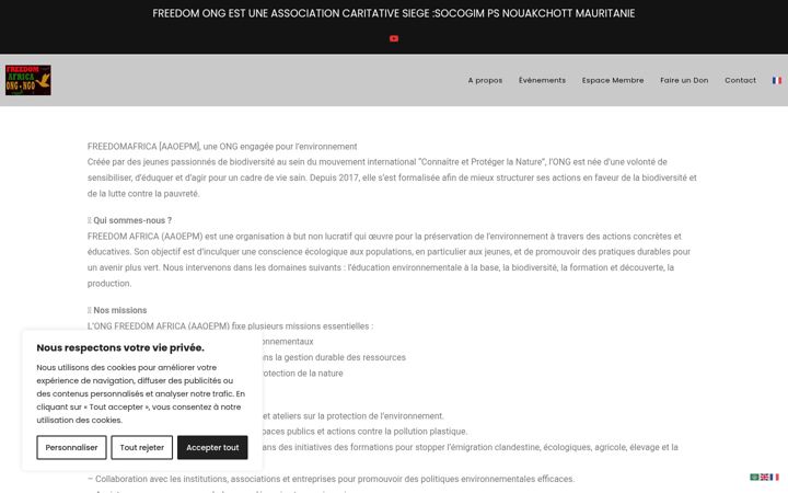 Screenshot of freedomongafrica.org