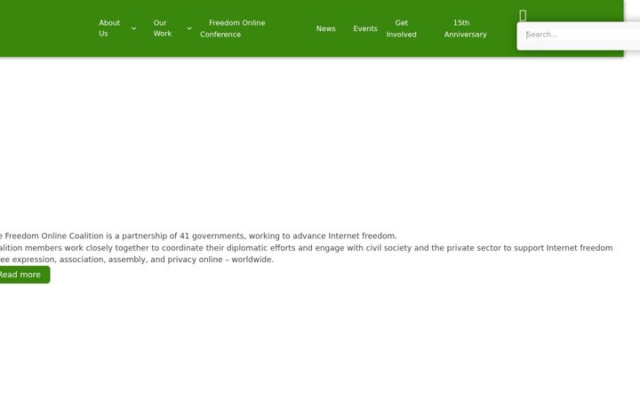Screenshot of freedomonlinecoalition.com
