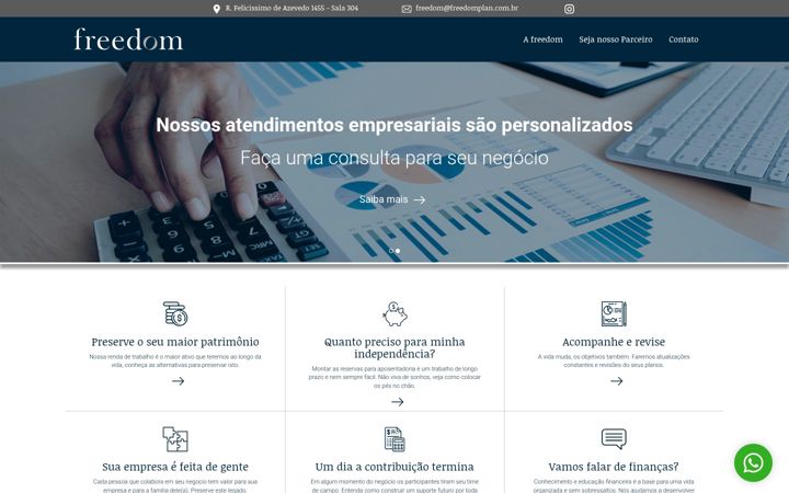 Képernyőkép: freedomplan.com.br