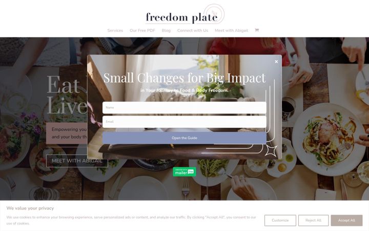 Screenshot van freedomplate.co