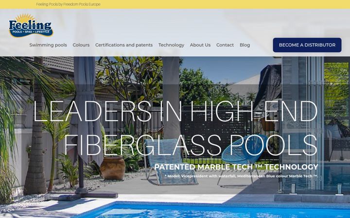 Screenshot of freedompoolsunitedstates.com