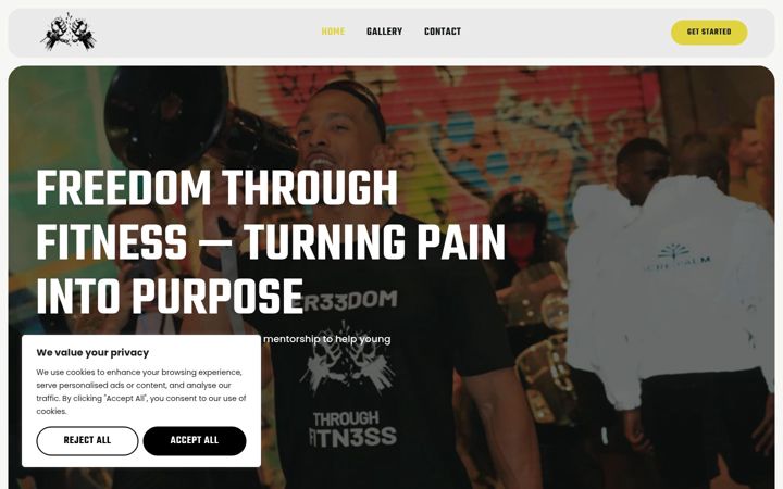 Snímek obrazovky freedomthroughfitness.co.uk