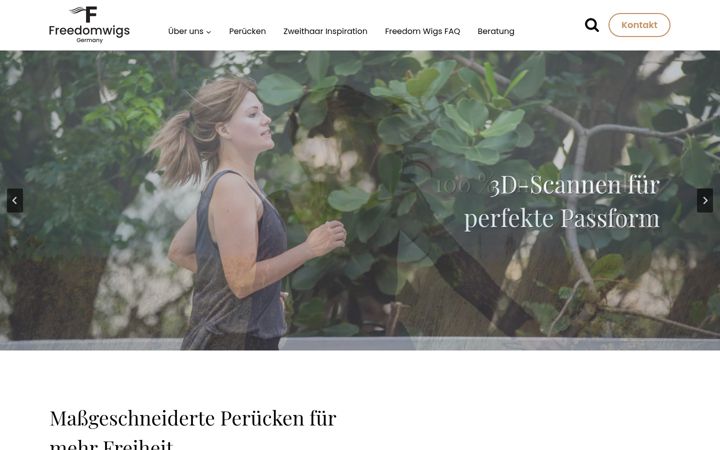 Ekraanipilt saidist freedomwigs.de