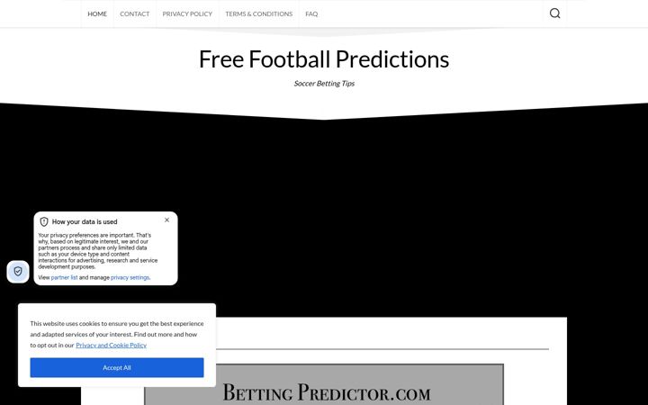Screenshot of freefootballpredictions.net