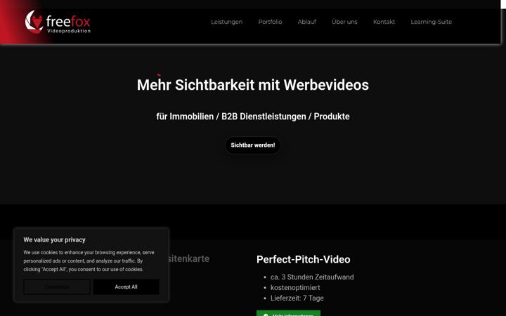 Screenshot van freefox.net