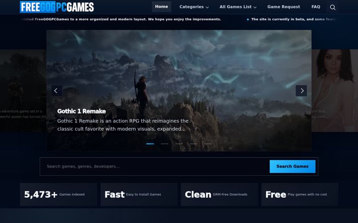 Screenshot of freegogpcgames.com