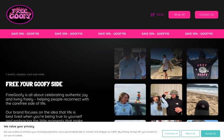 Screenshot of freegoofy.com