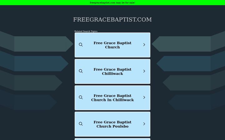 Screenshot of freegracebaptist.com