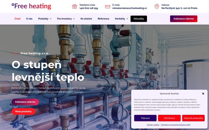 Screenshot of freeheating.cz