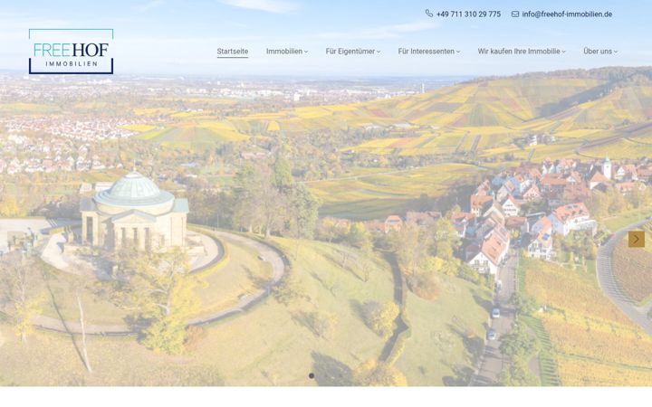 Screenshot of freehof-immobilien.de