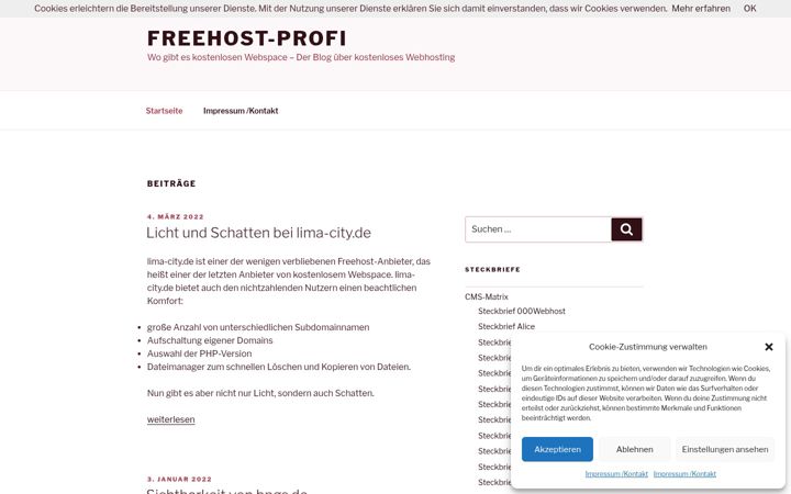 Screenshot of freehost-profi.de