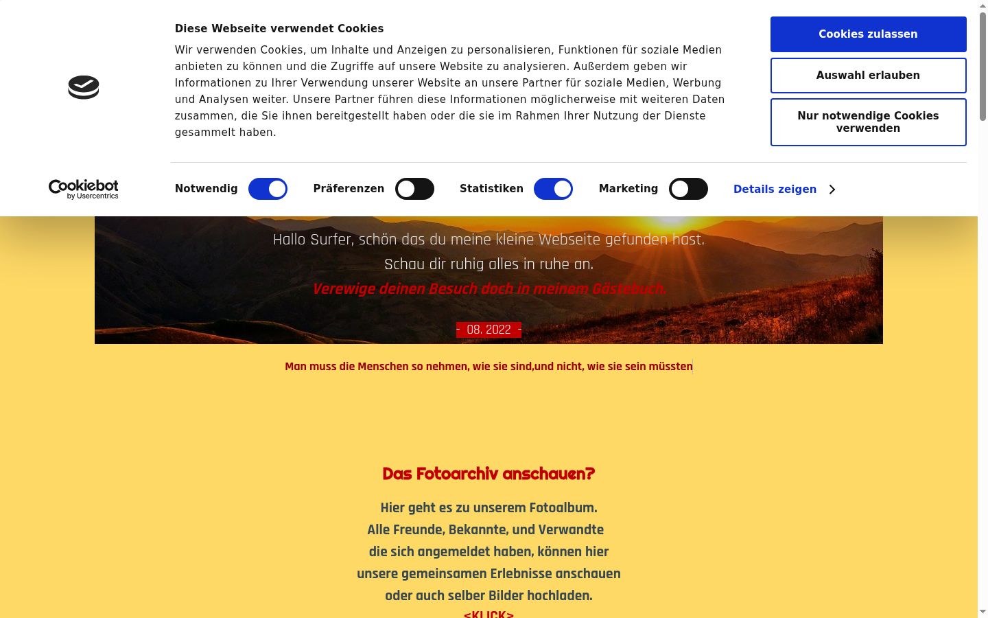 Screenshot tal-banner tal-kunsens muri qabel kwalunkwe interazzjoni