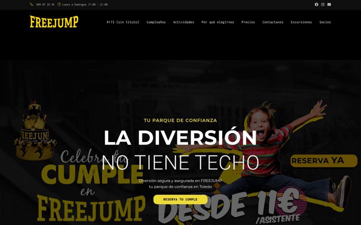 Screenshot stránky freejump.es
