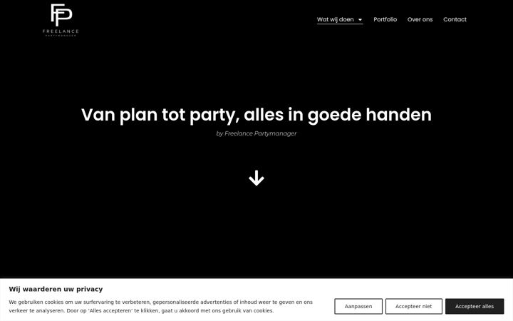 Screenshot of freelance-partymanager.nl