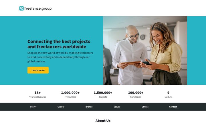 Screenshot of freelance.group