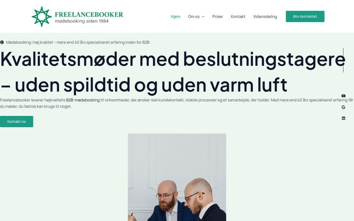 Screenshot of freelancebooker.dk