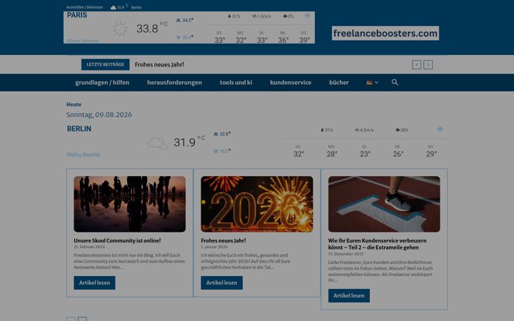 Screenshot of freelanceboosters.eu