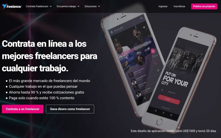 Screenshot of freelancer.com.ar