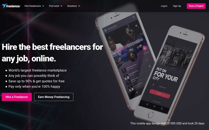 Screenshot of freelancer.com.bd
