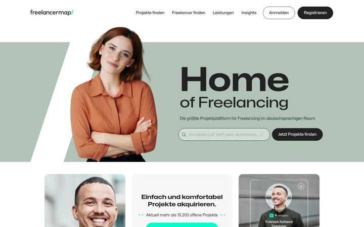 Screenshot of freelancermap.de