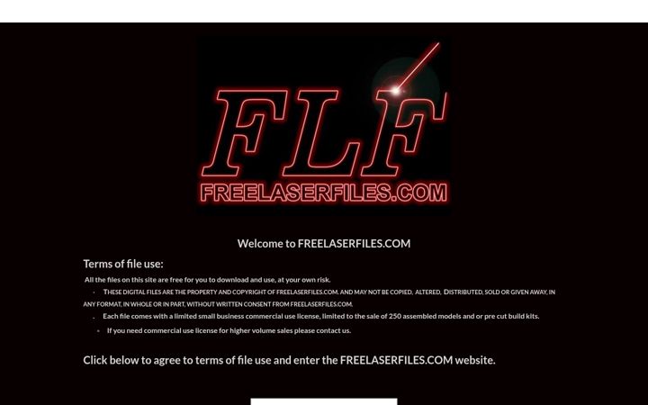 Screenshot of freelaserfiles.com