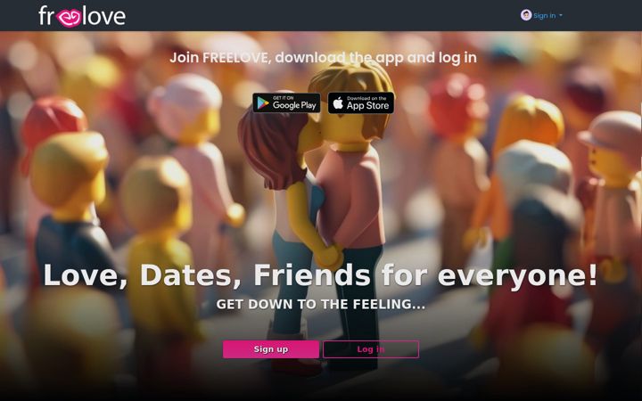 Screenshot of freelove.app