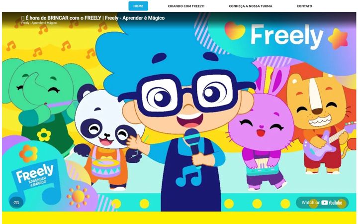 Ekrano kopija freelyaprenderemagico.com.br