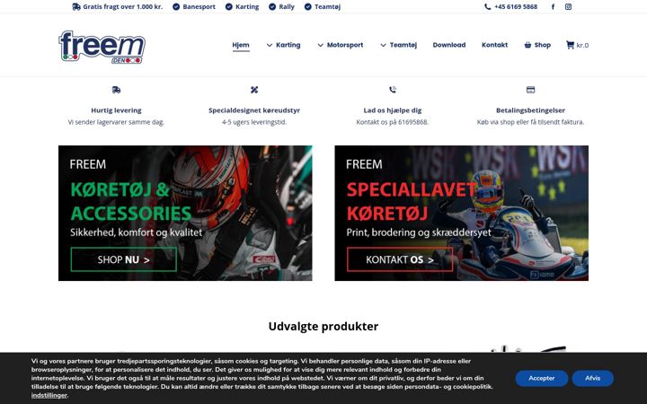 Screenshot of freem.dk