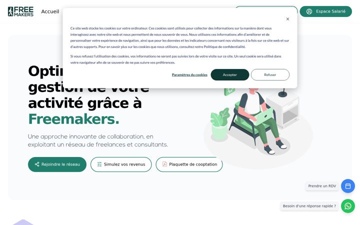Screenshot of freemakers-consulting.com