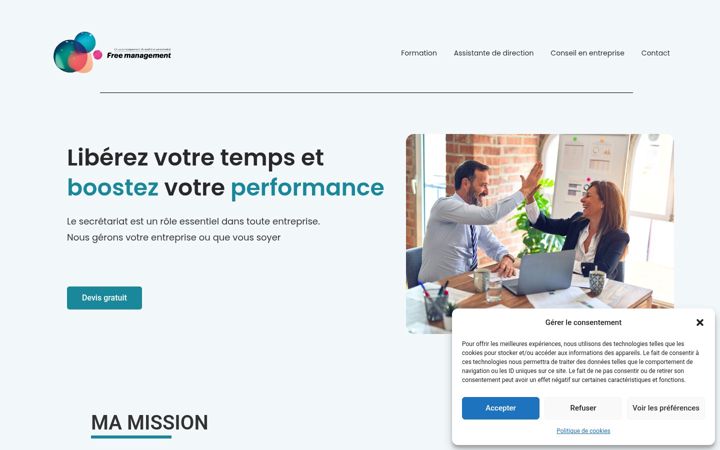 Screenshot of freemanagement.fr