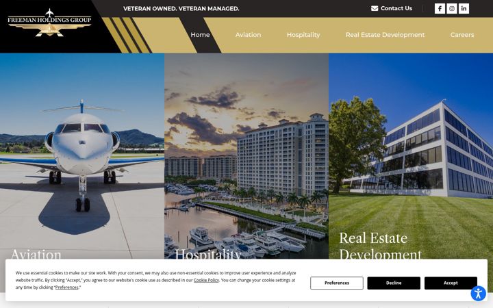 Screenshot of freemanholdingsgroup.com