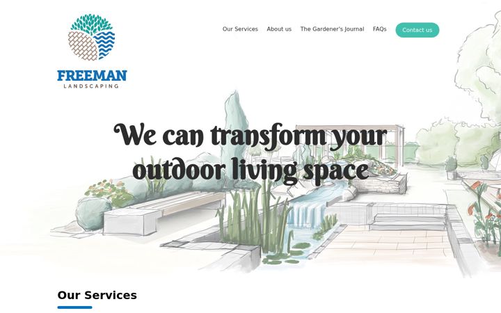 Screenshot of freemanlandscaping.co.uk